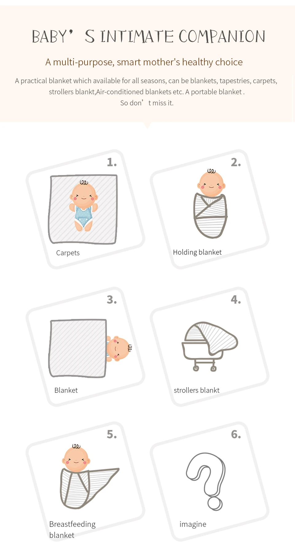 Baby Cotton Blankets for Newborn Boys Girls Knit Stroller Bassinet Swaddle Wrap Quilts 100*80cm Infant Receiving Mat Accessories