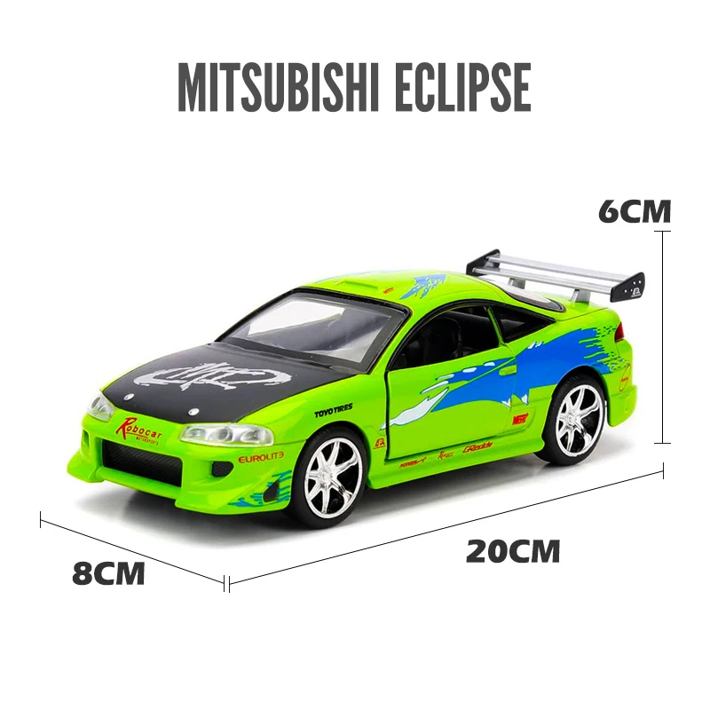1:24 Fast and Furious Brian's 1995 Mitsubishi Eclipse High