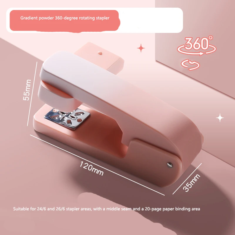 스테이플러는 외관 기준이 높은 360도 회전 가능한 사무용 스테이플러로 가정용으로도 적합합니다.