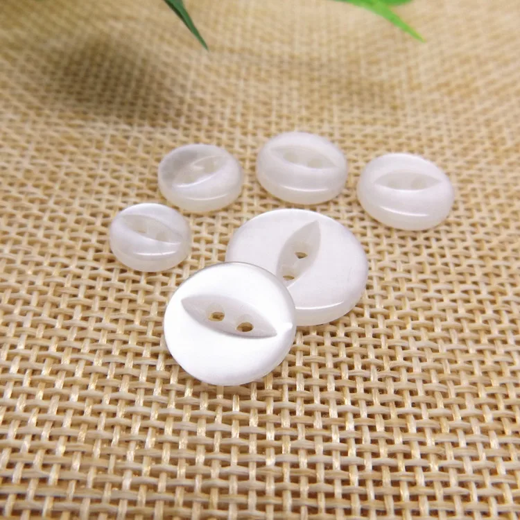 100pcs 9mm/10mm/11mm/12mm/15mm/18mm polyester button cute Fisheye buckle Sewing button Accessories resin shirt button for DIY