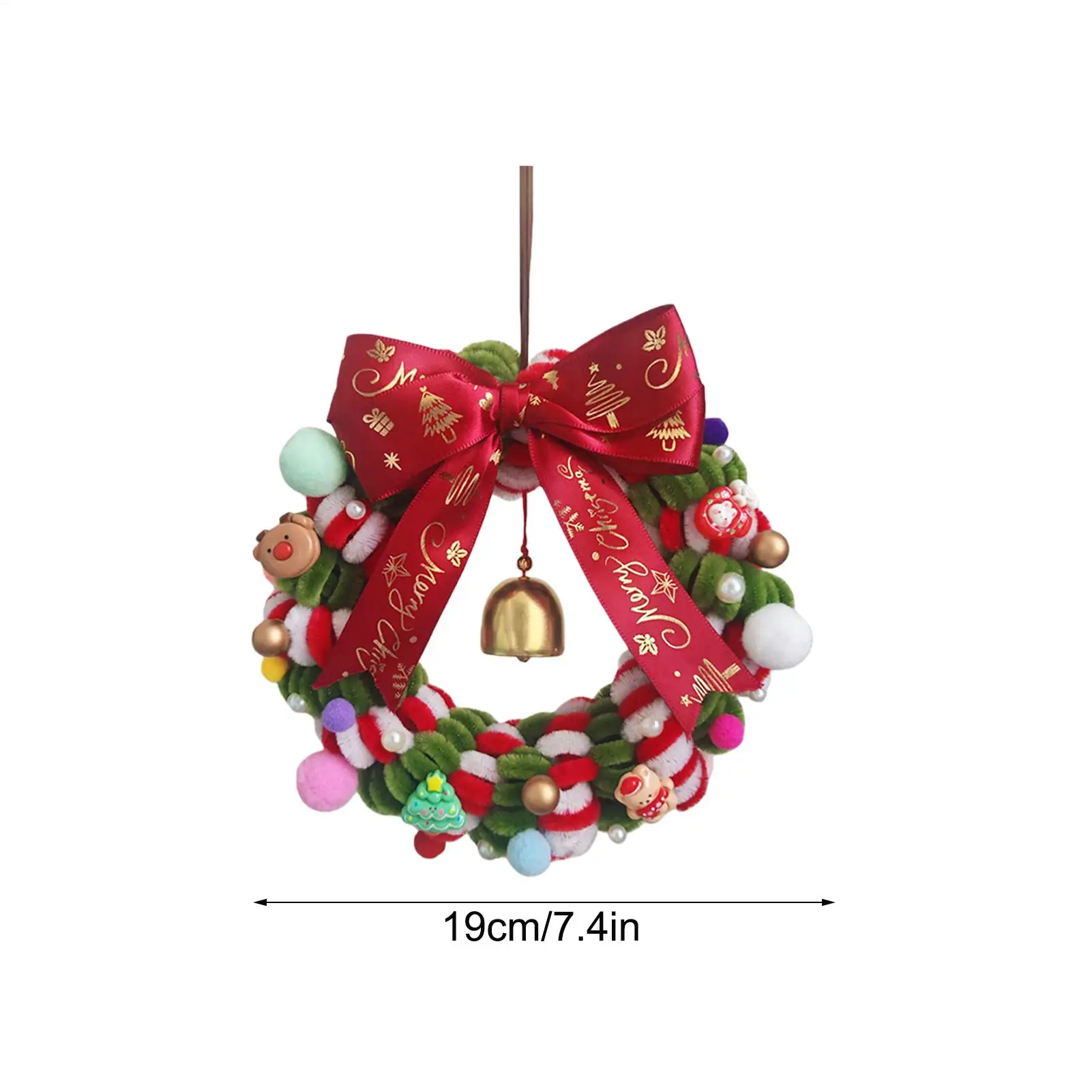 Christmas Door Wreath Realistic Holiday Ornament Front Door Christmas Wreath Craft Kit For Window Mantel Indoor Restaurant Wall