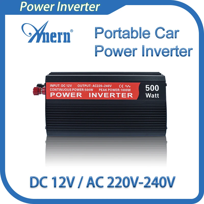 AnernCarBatteryConverter300W500W220VModifiedPureSineWave300W