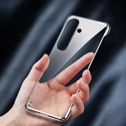 Ultra Thin Clear Frameless Hard Plastic Phone Case - Transparent Back Cover Shell Coque (For Galaxy S25)