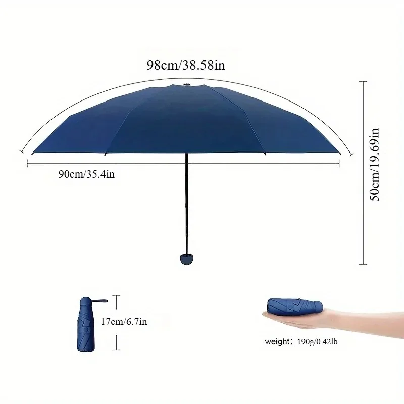Compact Ultralight Dual-Use Mini Umbrella with UV Protection