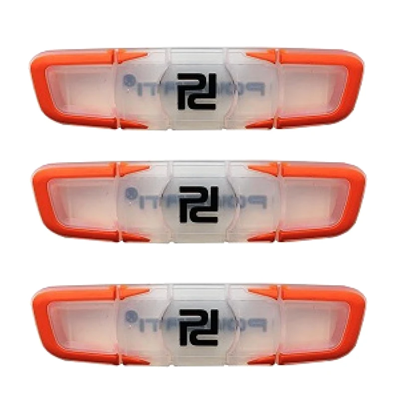

POWERTI 3Pcs Long Tennis Racket Shock Absorber Shockproof Damper Replacement Reduce Racquet Accessories-Orange