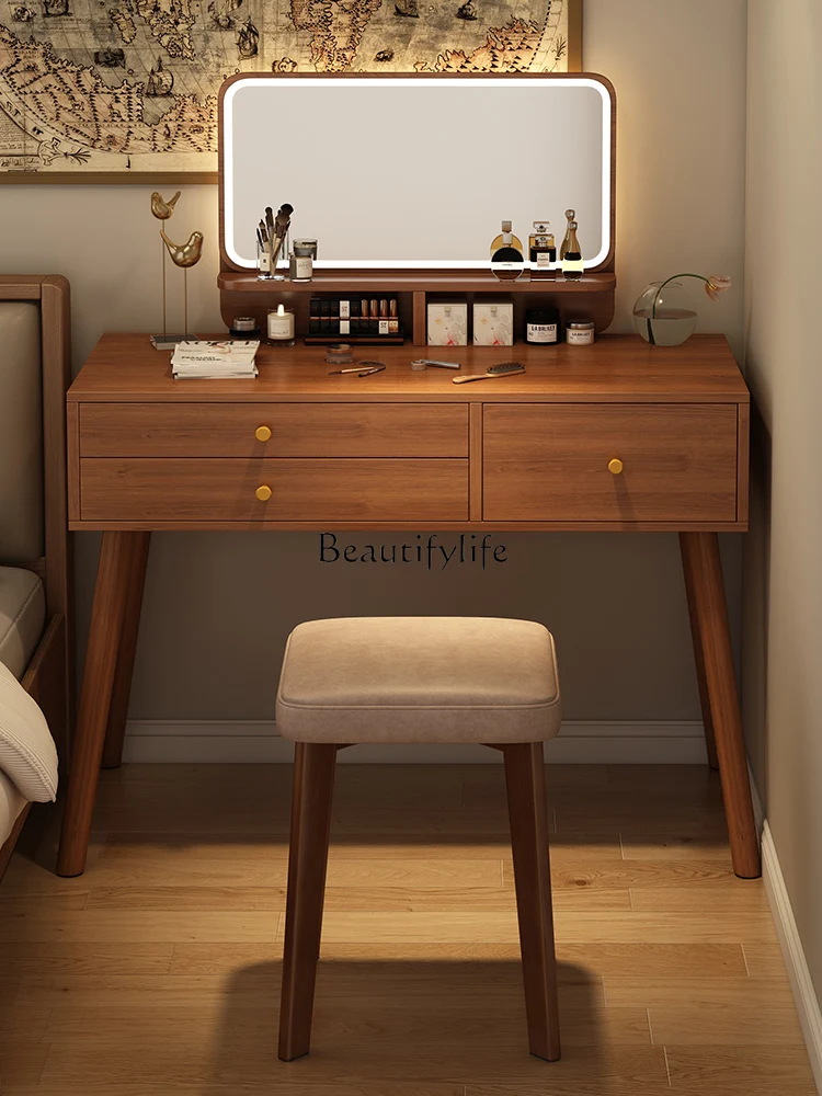 

New Chinese Style Dressing Table Bedroom Modern Simple and Light Luxury Desk Dresser Integrated