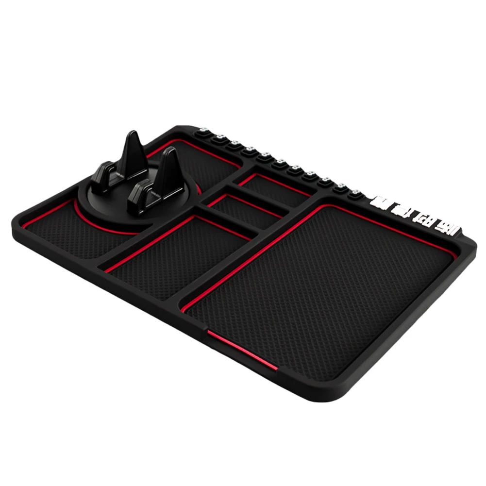Car Dashboard Car Anti-Slip Mat Multifunctional Storage Mat Sticky Anti-Skid Bracket for Navigation Interior Accessories