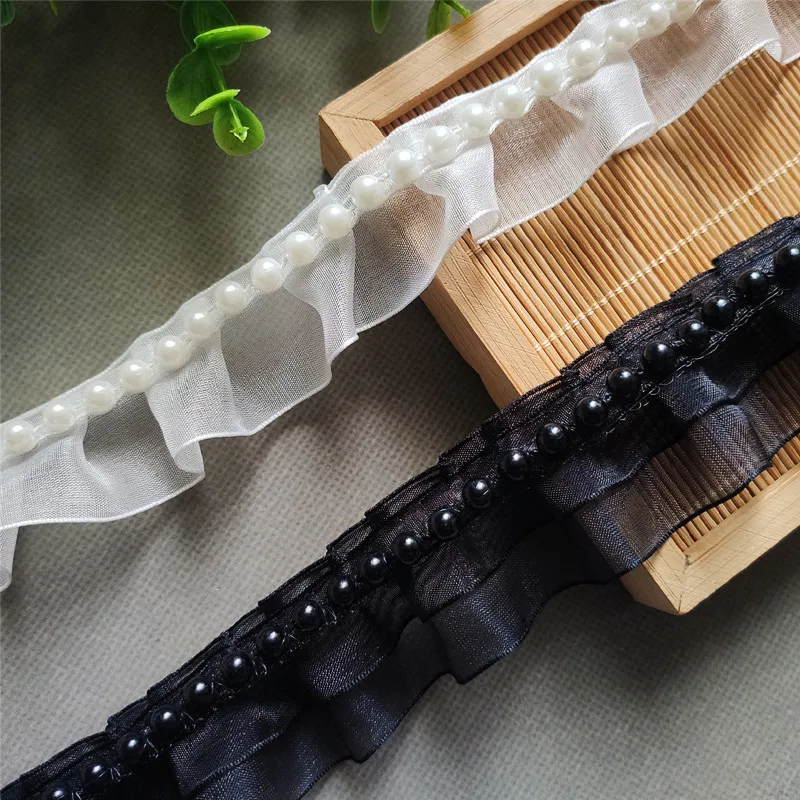 

19Yards 2.8cm Mesh Fold Lace Trim Handmade DIY Bubble Skirt Ruffle Garment Needlework Sewing Clothing Decoration 865