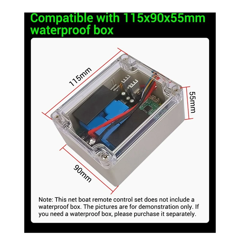 RX40G Wireless Remote Control Kit One-Hand Transmitter Plastic GPS One Click Return For RC Tug Boat 2