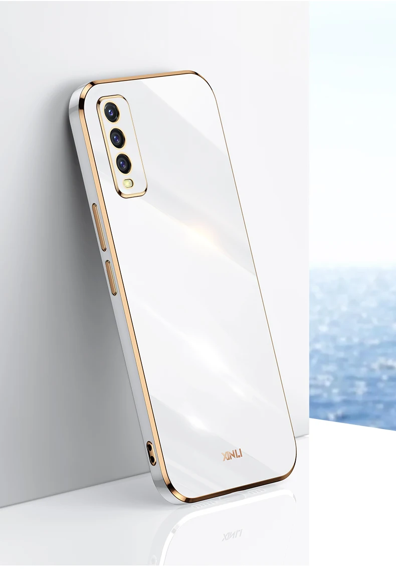 Lxuury Square Frame Plating Silikoonist telefoniümbris Vivo Y20 Y20I Y20S Y17 Y15 Coque jaoks Üliõhuke pehme TPU tagakaas_voghion.com