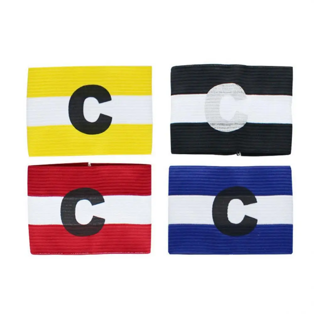 

Group Armband C-shaped Logo Adjustable Special Nylon Flexible Protective Armband Football Training Soccer Captain Armband