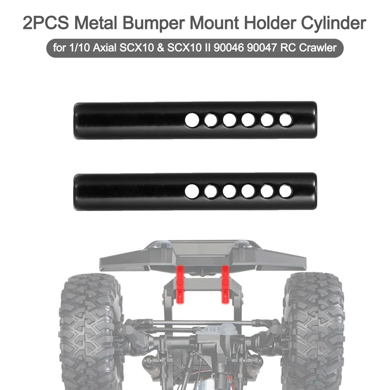 Floahazz 2PCS Metal Bumper Mount Holder For Axial SCX10 & SCX10 II RC Crawler (1/10 Scale)