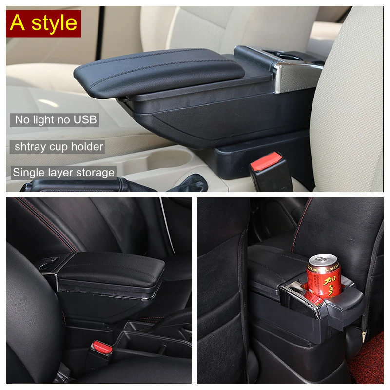 For Nissan Kicks Armrest Box 2016-2021 Central Console Storage Box Ashtray  Cup Holder Pu Leather Usb Charging Rotatable - Armrests - AliExpress