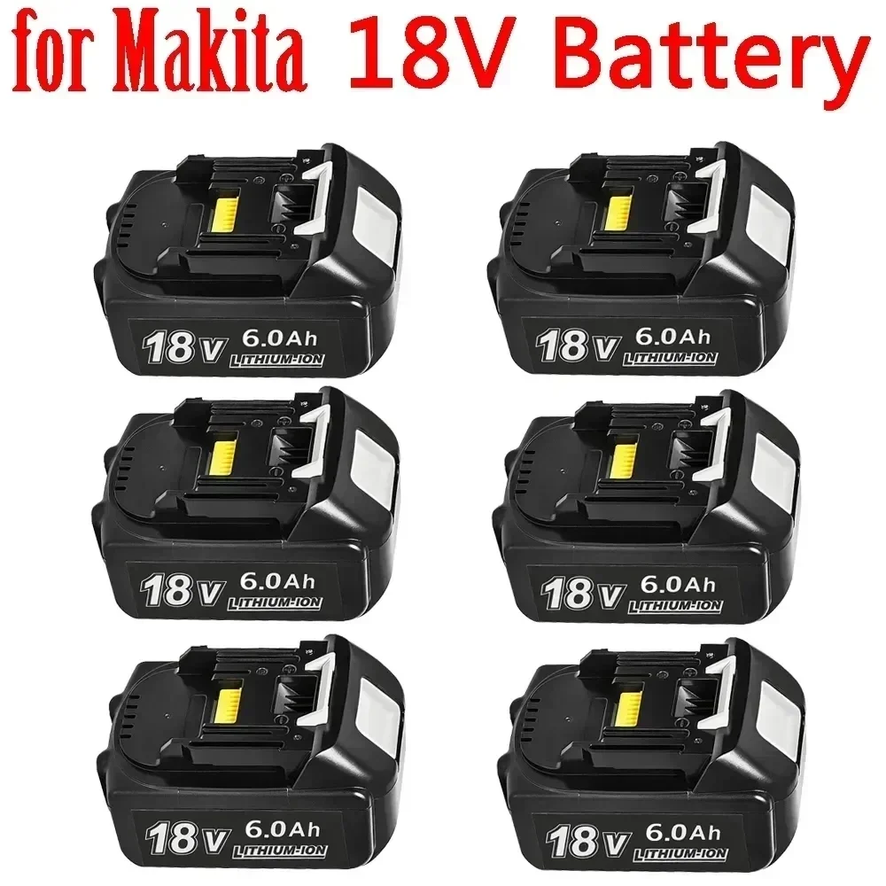 Replace Makita electric tool charging battery, 18V lithium-ion battery, 6000mAh, charger LED, LXT, BL1860B, BL1860, BL1850