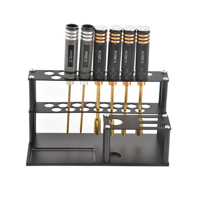 

Aircraft model car maintenance tool socket arrangement screwdriver bracket wrench storage rack