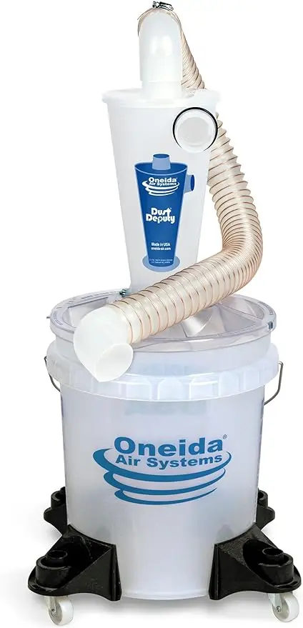 

Dust Deputy Deluxe Cyclone Separator Kit with Caster Mounts and Clear Collapse-Proof Bucket for Wet/Dry Shop Vacuums