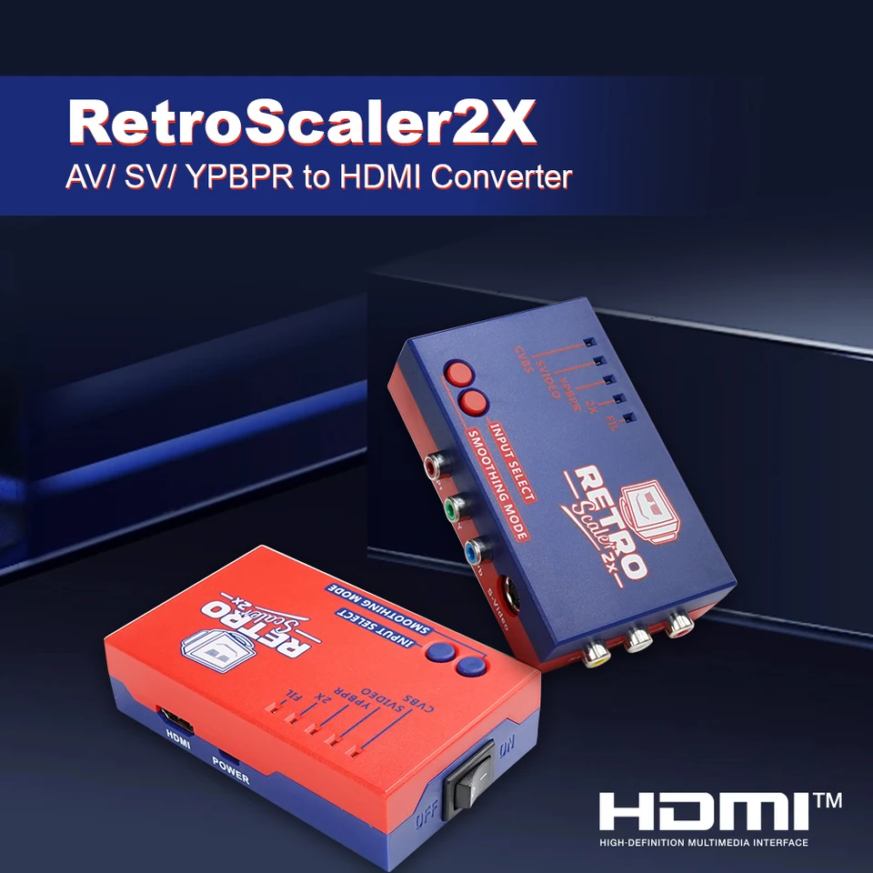 Voor RetroScaler2x Converter A V Naar HD Multimedia Interfa Cecompatibel Voor Retroscaler2x Line Multiplier Rood Voor RetroScaler2x Converter A V Naar HD Multimedia Interfa Cecompatibel Voor Retroscaler2x Line Multiplier Rood