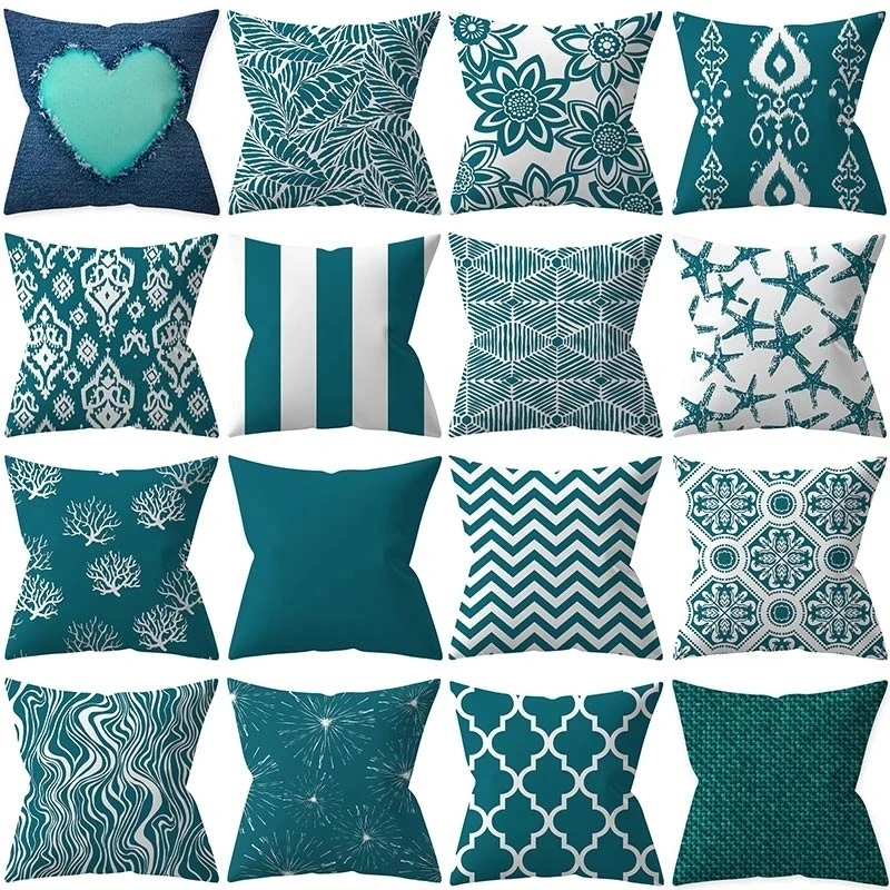 

Geometric Green Pattern Luxury Throw Pillow Case Cushion Cover Home Living Room Decorative Pillows For Sofa Bed Car 45*45 Nordic