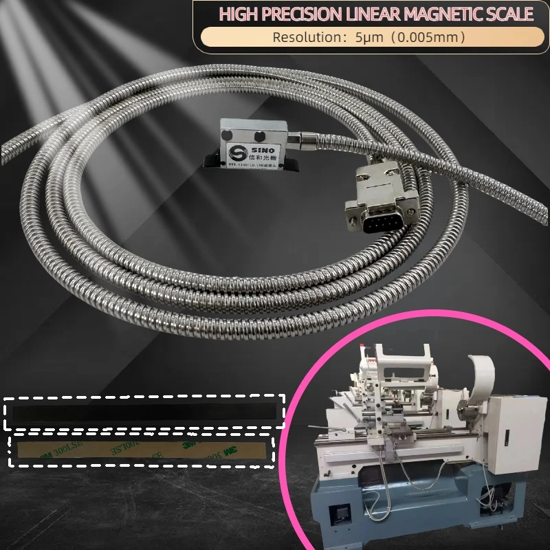 ความแม่นยําสูง KA800 Magnetic Scale Sensor 5um 0 มม.-8000 มม.ความยาว Linear Encoder สําหรับเครื่องกลึงไม้หิน mini เครื่อง 1
