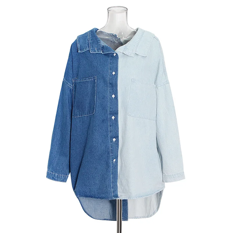 Color Block Denim Jacket - Image 3