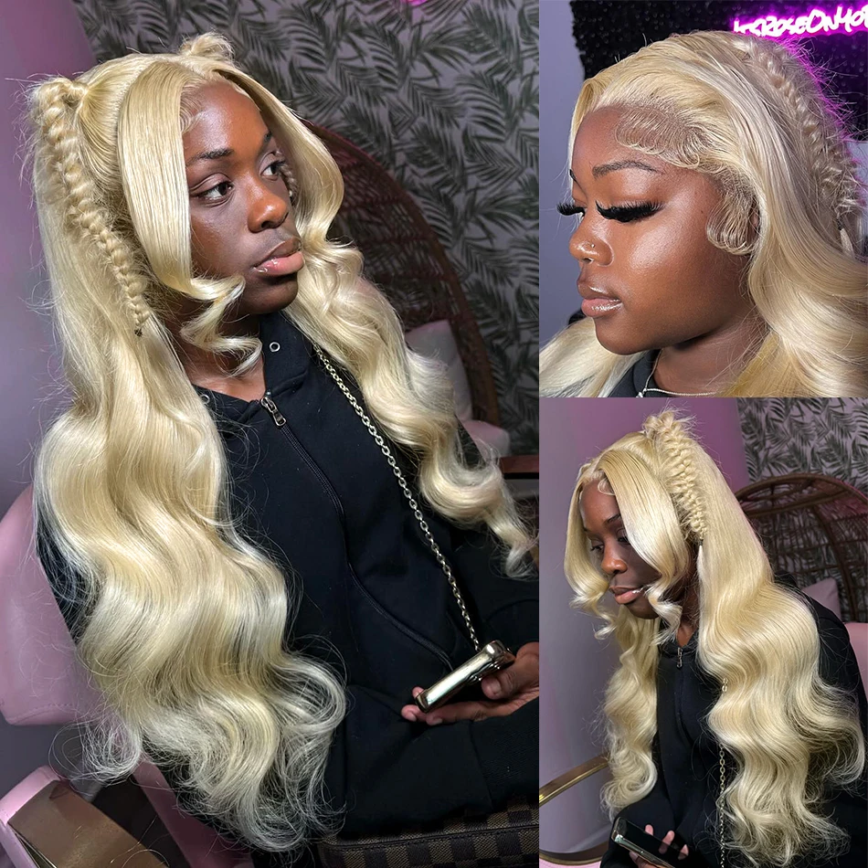 

13x4 13x6 HD Transparent 613 Lace Frontal Wig Honey Blonde Color Brazilian 180% Body Wave Lace Front Human Hair Wigs for Women