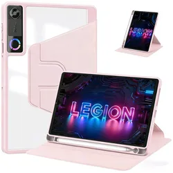 Enhanced Product Title: Premium Rotating Acrylic Back Cover with Smart Features for Y700 Gen 5 TB323FU (Pink)