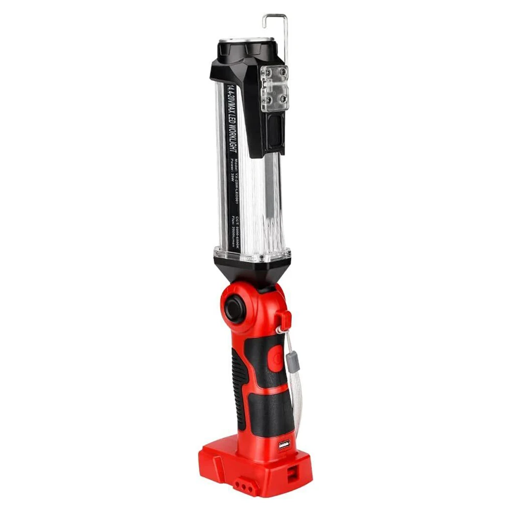 Cordless LED Work Light for Milwaukee 18V Li-ion Battery 35W 2000LM Outdoor Flas