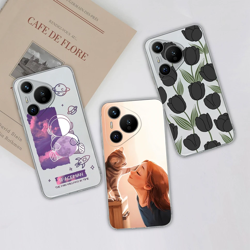Transparent Cute Flower Phone Case - Soft TPU Silicone Shockproof Protective Cover