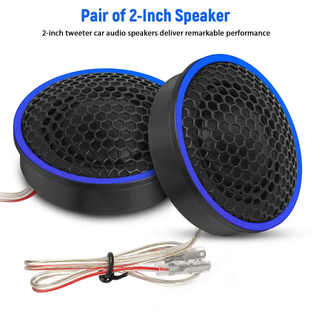 2pcs Car Dome Tweeters 92db Sensitivity High Frequency Audiophile Horn Audio Speaker Modified Accessories