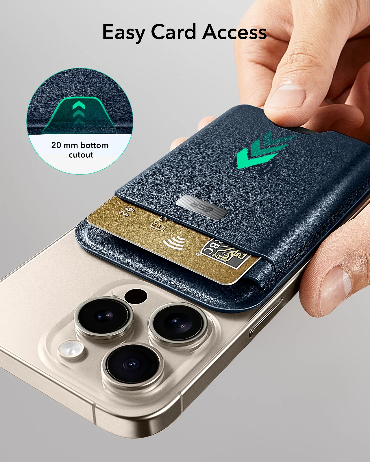 ESR for MagSafe Wallet with Find My Functionality 5 Cards Holder Strong Magnetic Wallet for iPhone 16/15/14/13/12 Series 5