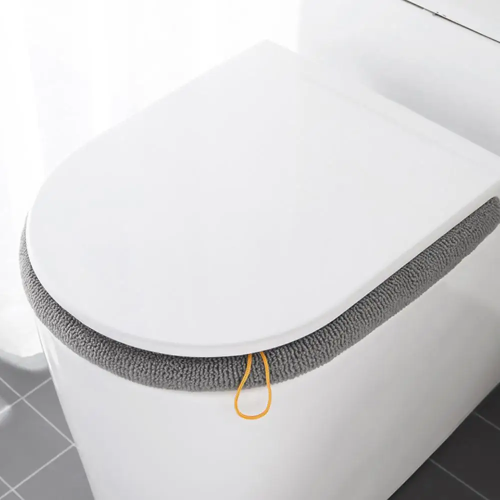 Winter Warm Toilet Seat Cover Mat Bathroom Toilet Pad Cushion with Handle Thicker Soft Washable Closestool Warmer Accessories 2