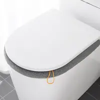 Winter Warm Toilet Seat Cover Mat Bathroom Toilet Pad Cushion with Handle Thicker Soft Washable Closestool Warmer Accessories 2