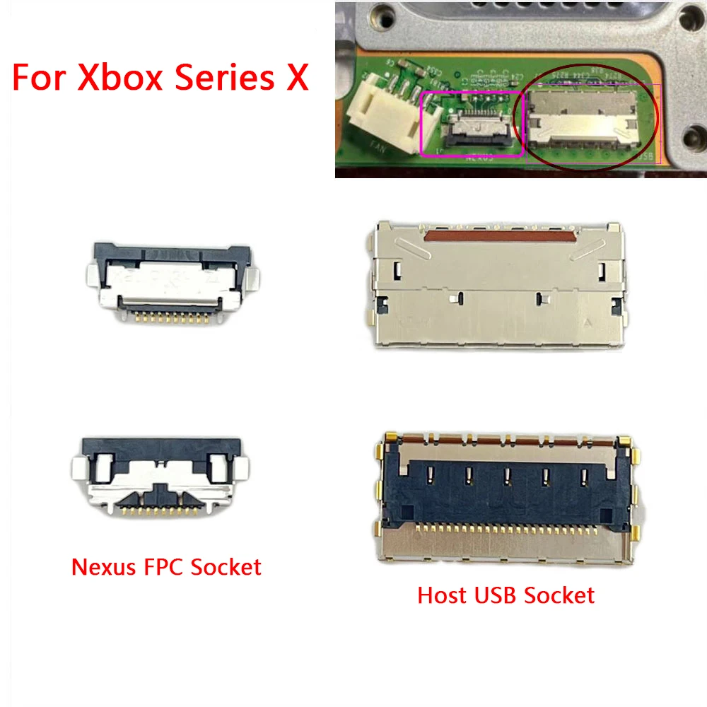 5 Pz Per Xbox Series X Console Nexus Fpc Power Eject Button Flex Cable Connector Socket Per Xsx Host Usb Socket Port Repair Part