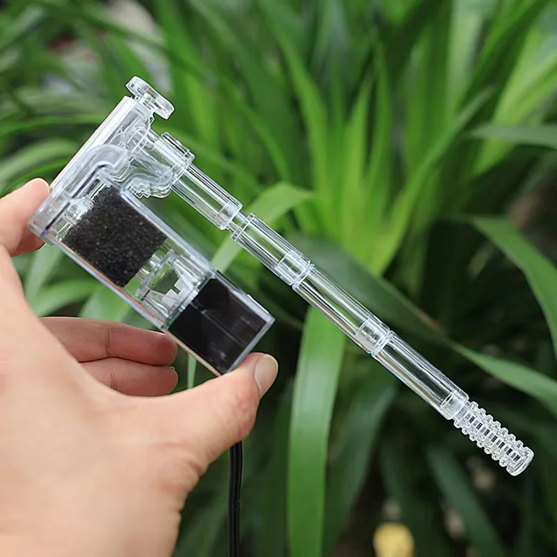 Aquarium filter Aquarium Hang On Filter Mini Filter Fish Tank USB power interface 2.5W Flow 250H/L Suitable for fish tanks below 30cm