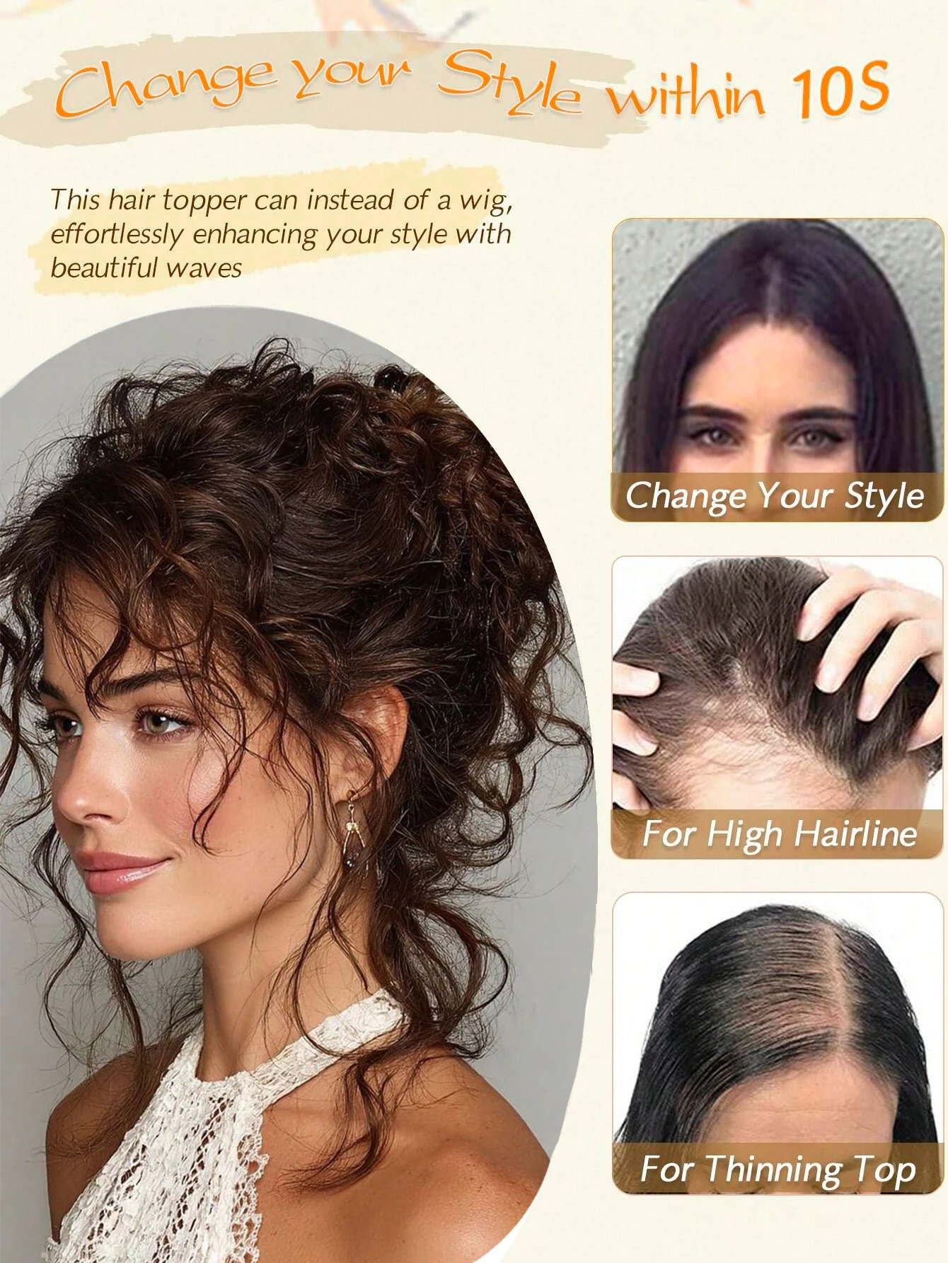 Synthetic Hair Bangs for Women with Invisible Clips
