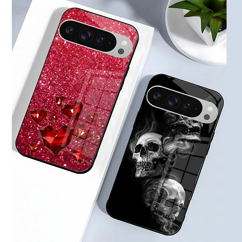 Luxury Tempered Glass Phone Case Cover with Enhanced Protection