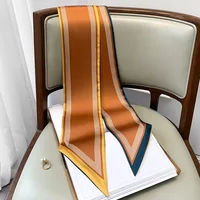 Long Silk Scarf Bag Tie Lady Neck Skinny Scarves Hairband Foulard Horse Print Brand Lady Neckerchief Ribbon 2021 Spring New 5