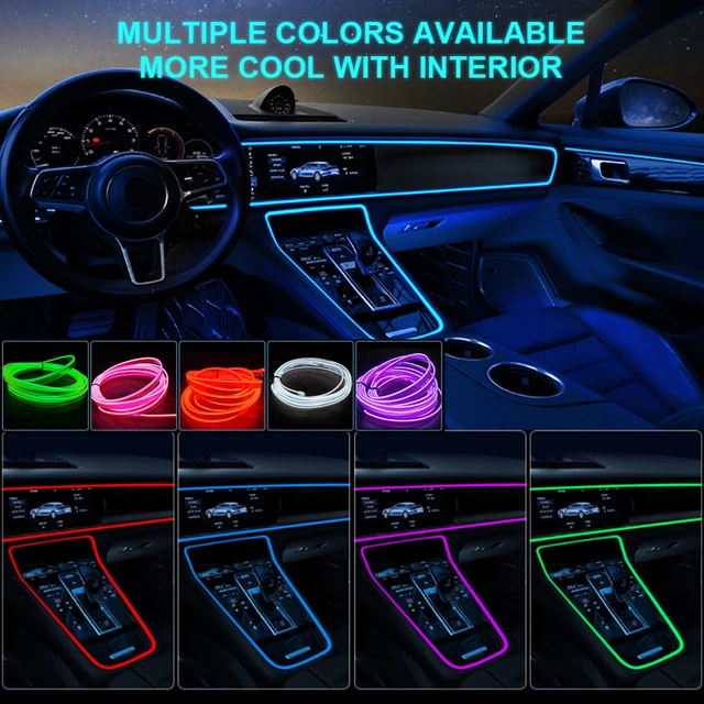 Bande lumineuse LED pour intérieur de voiture, tube lumineux