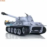 Heng Long 1/16 7.0 Upgraded FPV Camera German Panther V RTR RC Tank 3819 360° Turret Metal Sproket Wheels Tracks Idler TH17298 1