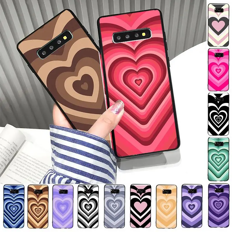 Latte Love Red Brown Heart Cover Estetica Per Telefono Per Samsung Galaxy S23Ultra S21Fe S22Pro S10 S10E S20Plus S20Ultra S20Fe Case