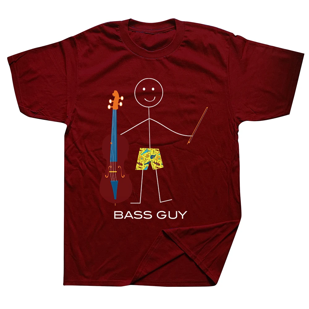 Vintage Double Bass Player Graphic Tee - Unisex Loose Fit Streetwear