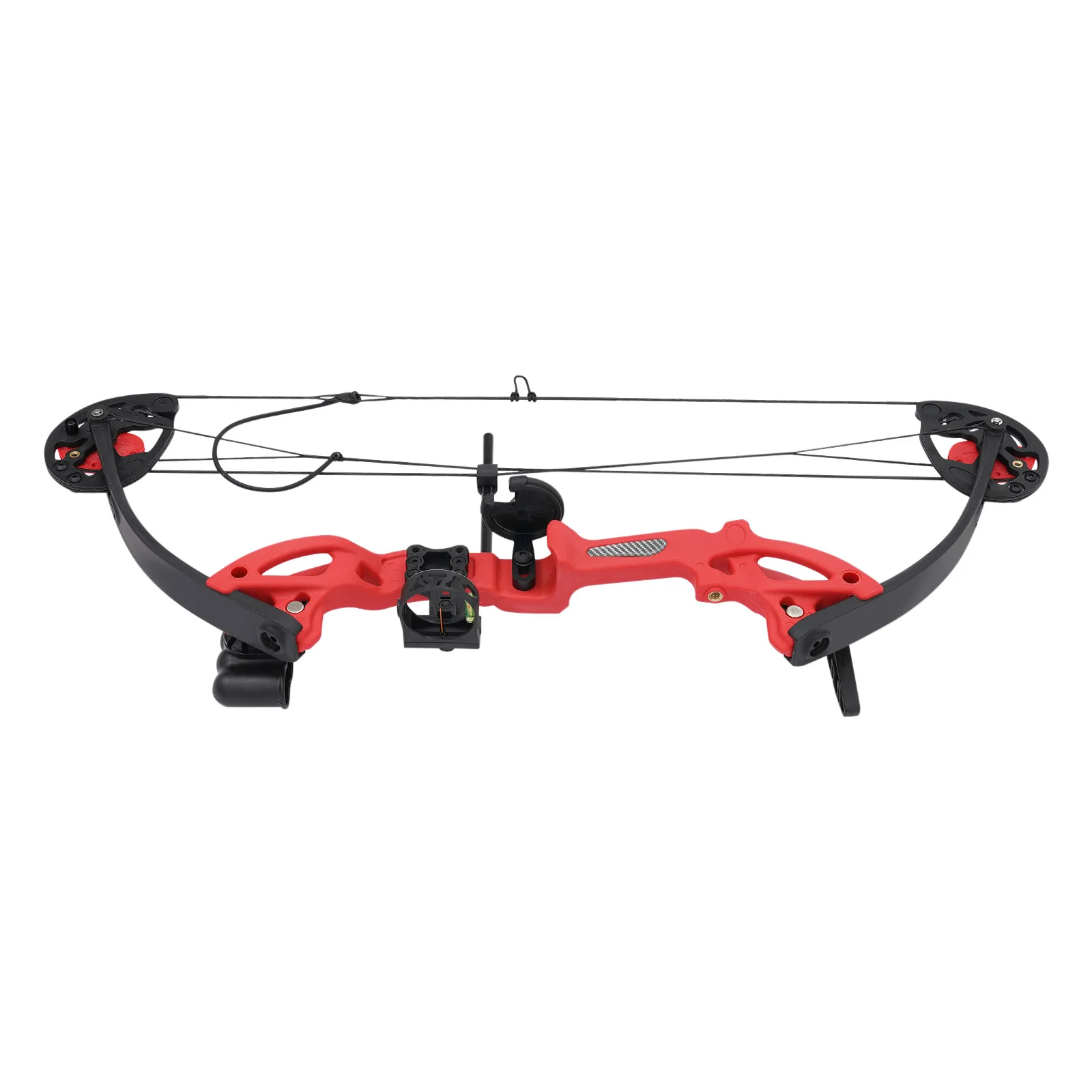 Roter Jugend-Compoundbogen 16-29 lbs, Compoundbogen- und Pfeilset, einstellbares Zuggewicht, 260 fps, Trainingsbogen für junge Bogenschützen – Detail 8