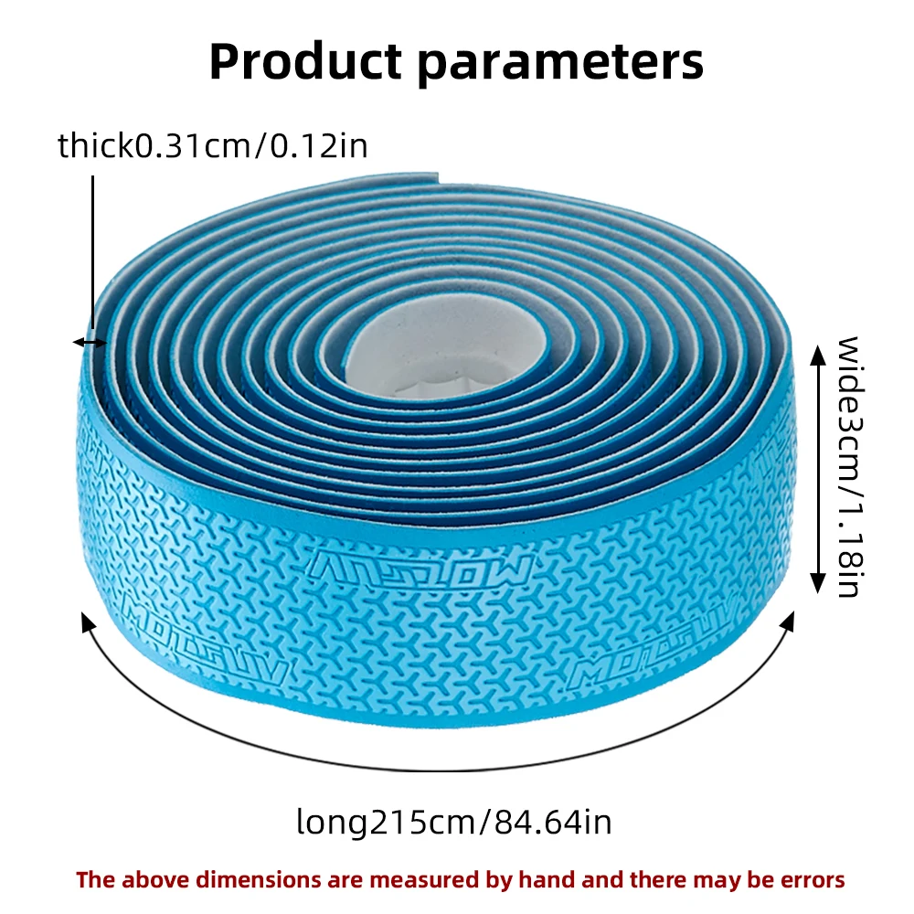 Bike Handlebar Tape MOTSUV Road Bike Handlebar Tape Cycling EVA Soft Winding Handle Bandage Anti-slip Shock Absorption Speed Bicycle Accessories