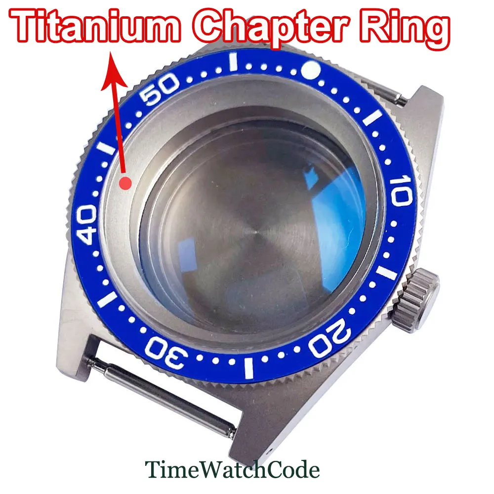 Titanium Watch Case with Anti-allergy AR Domed Sapphire Crystal and 30ATM Waterproofing