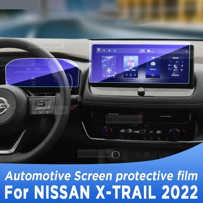 

For NISSAN X-TRAIL 2022 Gearbox Panel Navigation Screen Automotive Interior TPU Protective Film Cover Anti-Scratch Sticker