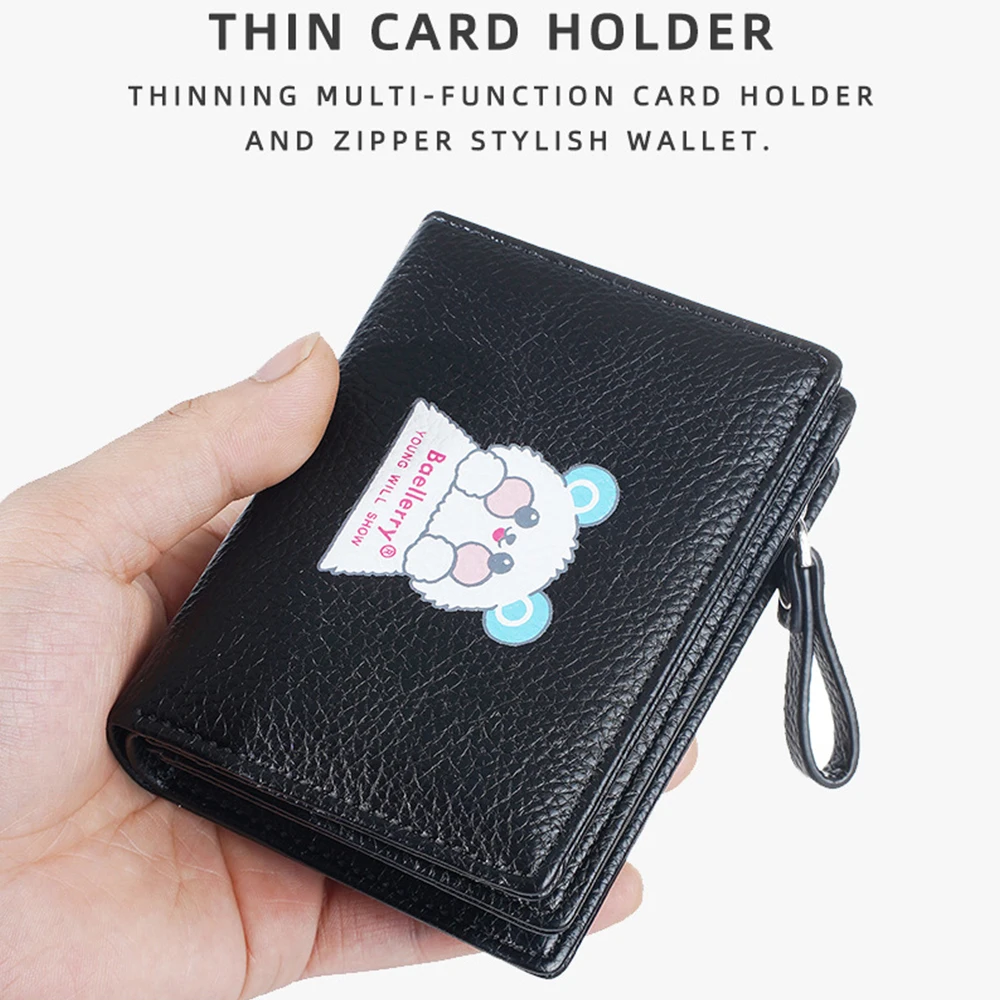 Large Capacity Thin Wallet, Cute Cartoon Bear Style, Lightweight and Portable, Simple Everyday Wallet