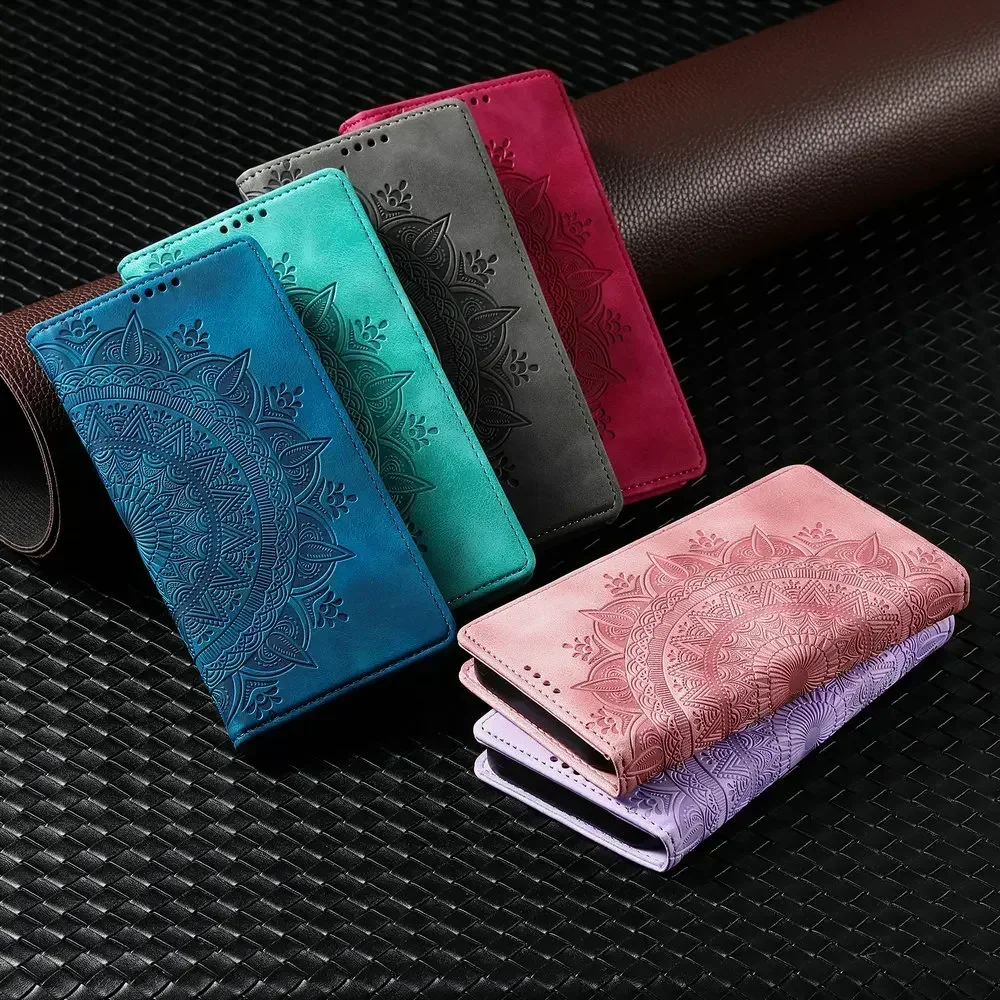 Luxury Flip Cover Wallet Case - Premium Magnetic Book Cover