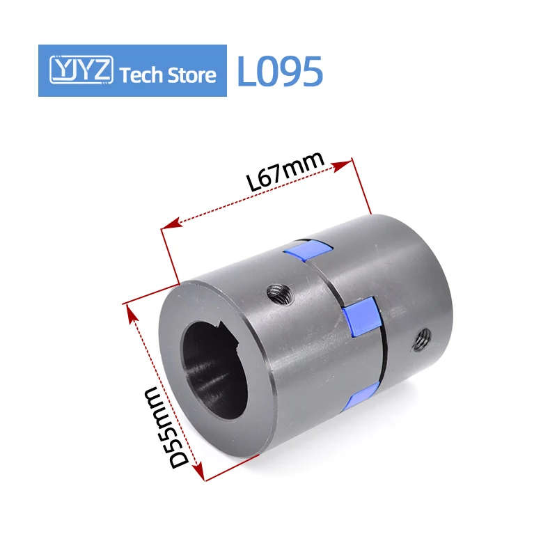 Aço Mandíbula Motor Eixo Anexo para Cnc Gravador Acoplamento de Transição Ameixa Acoplador Clamp High Torque Motor L095 D55 L67 45