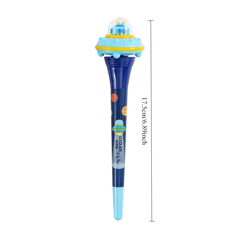무작위로 디자인된 창의적인 UFO 모양 젤 펜 2팩, 0. 5mm 검정 잉크, 속건성, 시험 준비 중인 학생들에게 적합, 사무실 서명 장식, 파티 선물, 저널링, 빈티지 글꼴 장식, 예술적인 필기, 글쓰기 영
