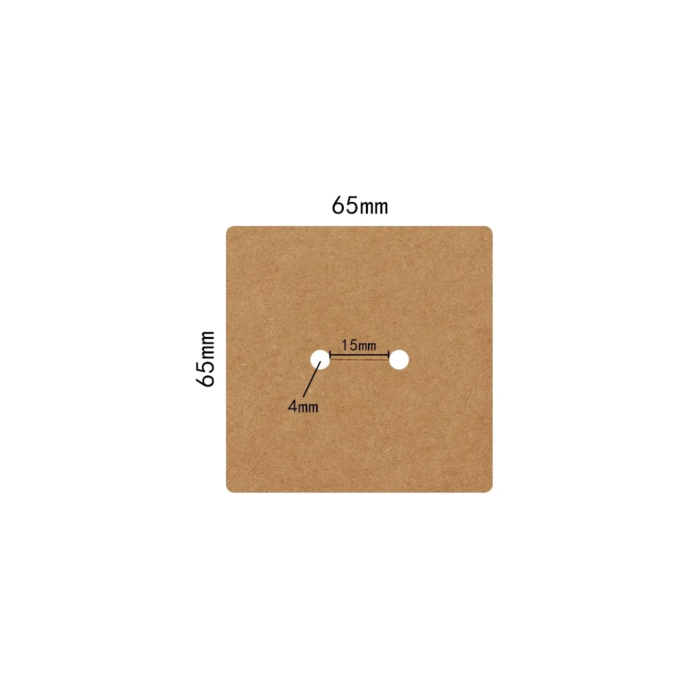 50Pcs 6.5x6.5cm Rings Case Display Card Holder for Earrings Jewelry Packaging Wholesale Small Business Supplier Bags Available